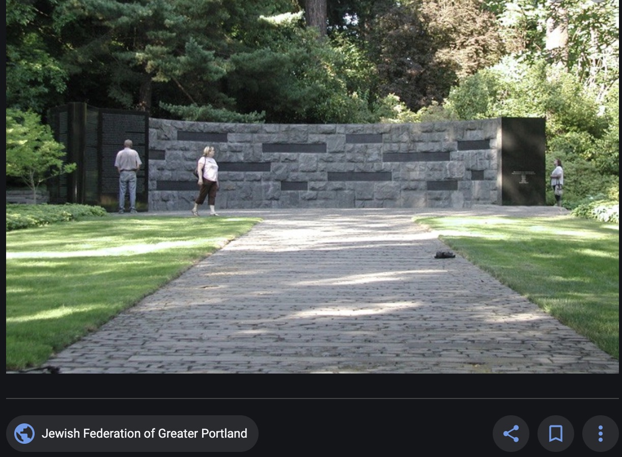 Holocaust
Memorial, Portland, OR